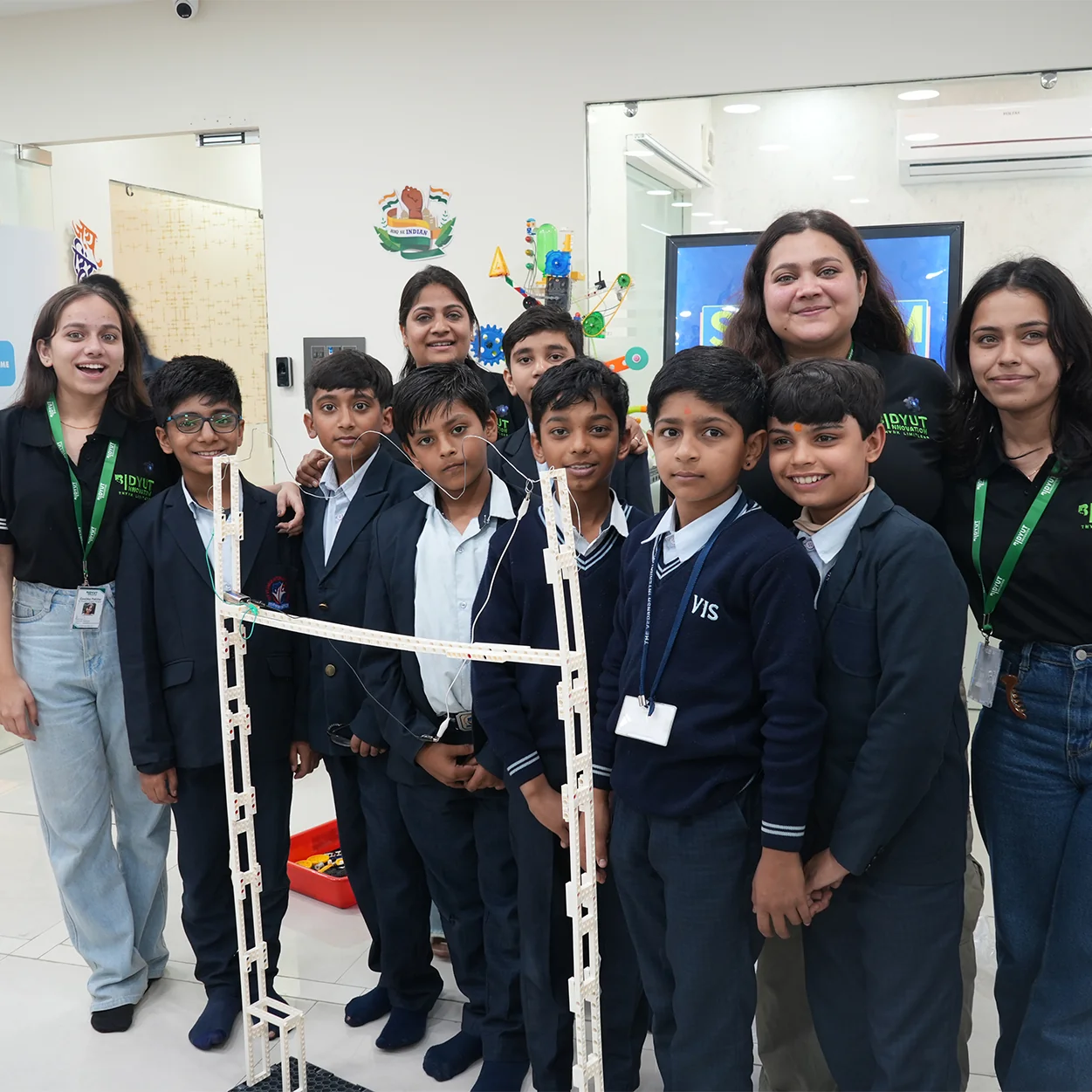 Student team presenting a project